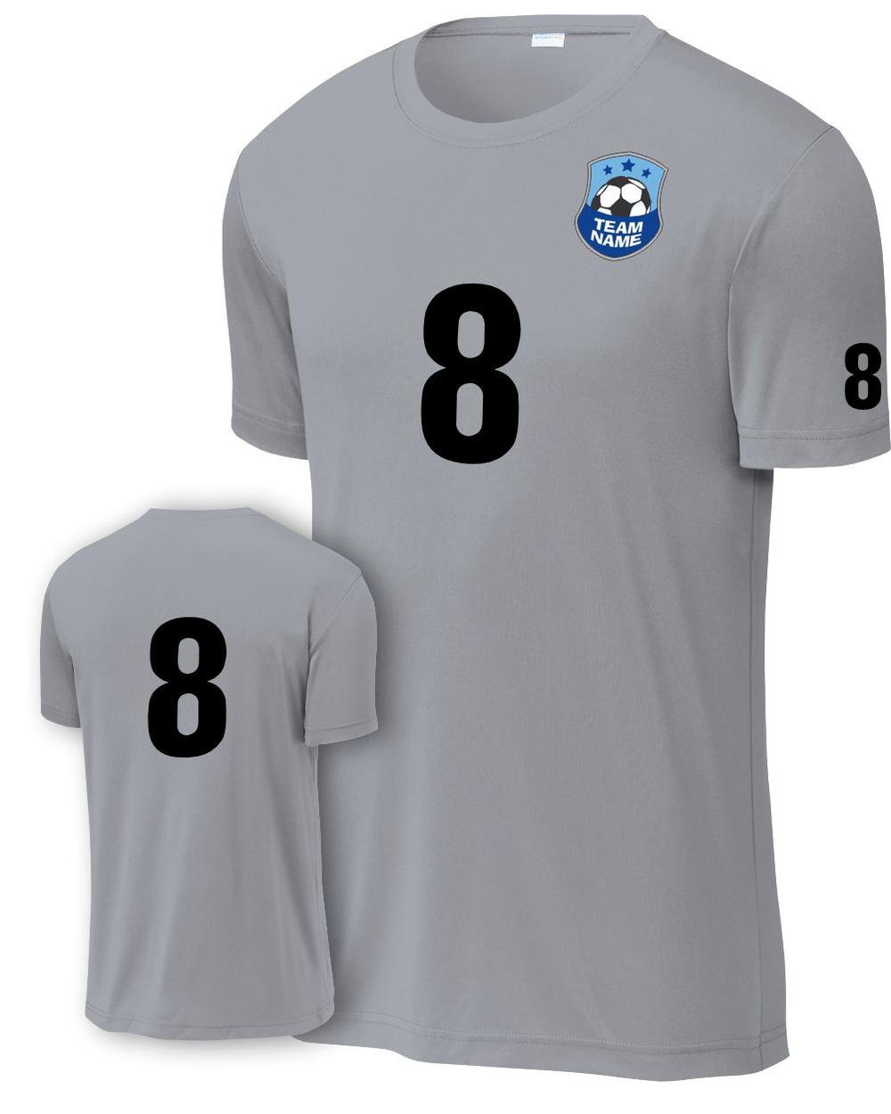 P&C Score Custom Soccer Jersey, color: Silver