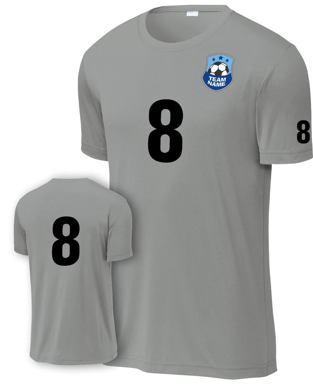 P&C Men's Custom Soccer Jersey, color: Grey Concrete