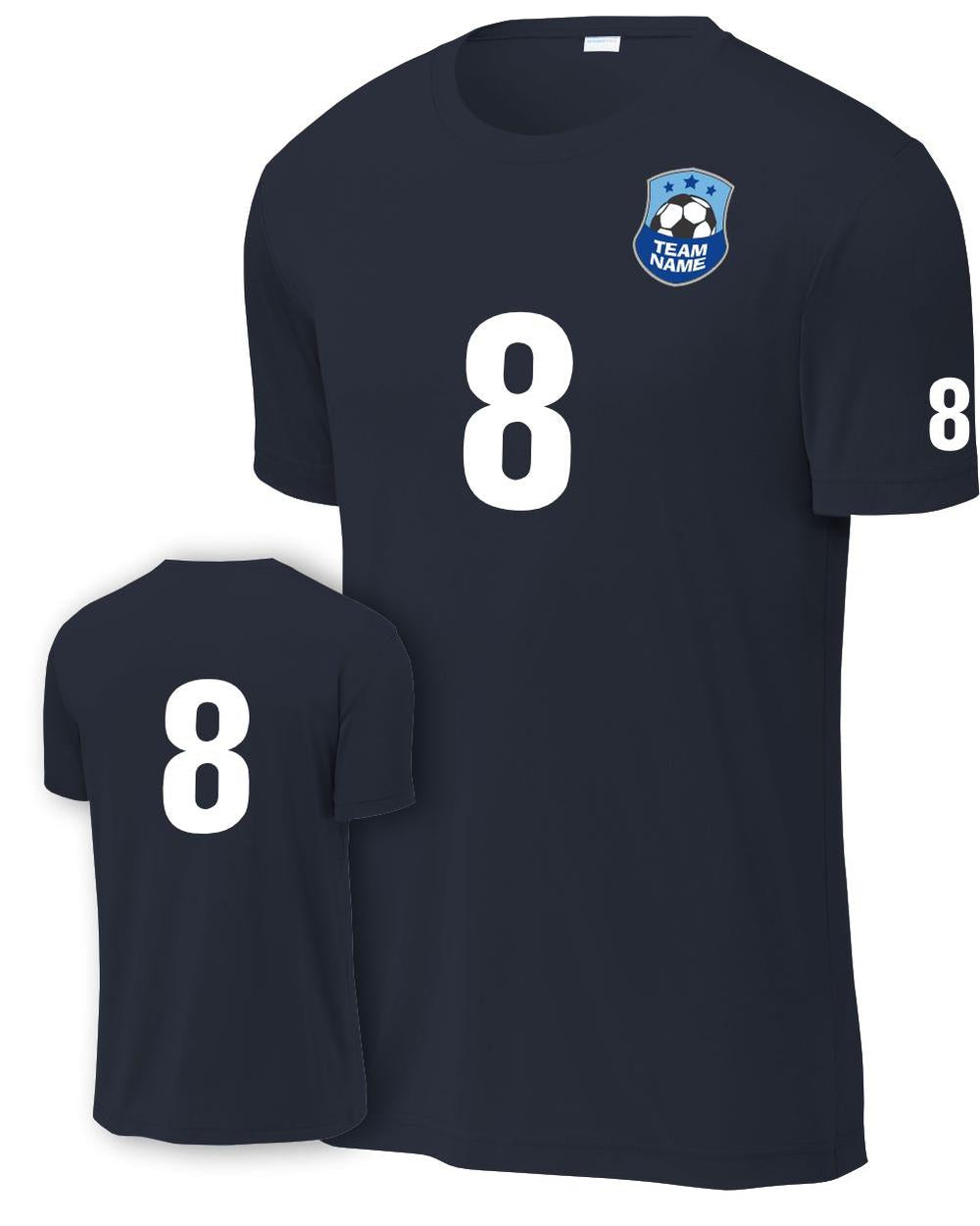 P&C Score Custom Soccer Jersey, color: Deep Navy