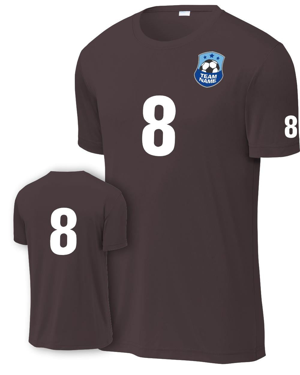 P&C Score Custom Soccer Jersey, color: Athletic Maroon