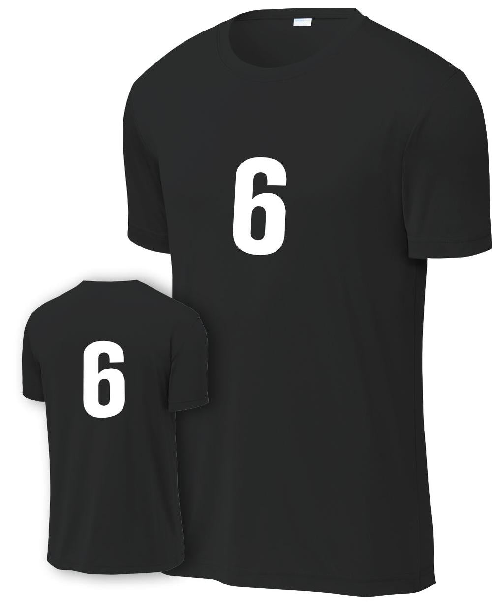 P&C Youth Numbered Performance T-Shirt, color: Jet Black