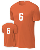 P&C Numbered Performance T-Shirt, color: Neon Orange