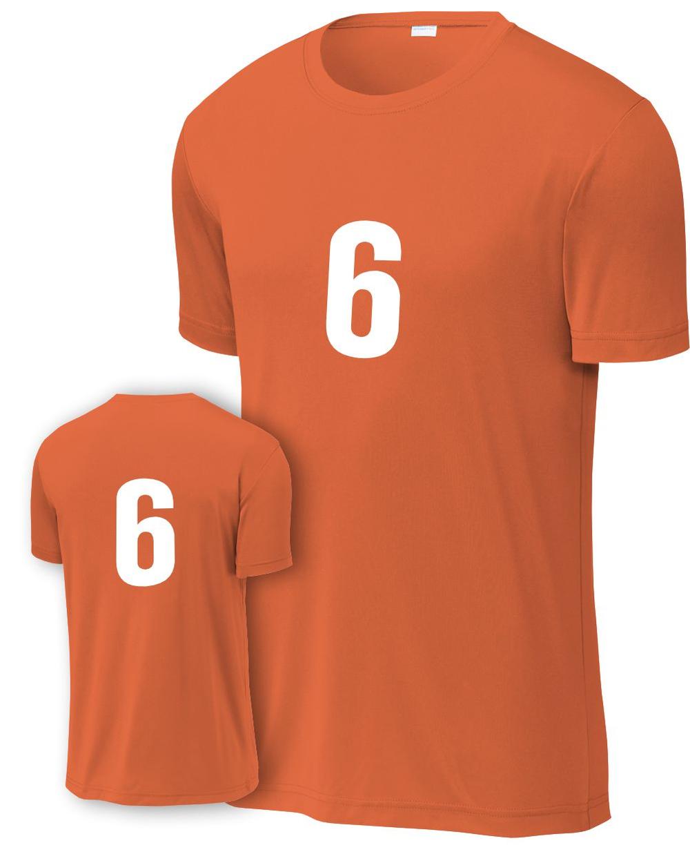 P&C Youth Numbered Performance T-Shirt, color: Neon Orange
