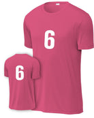 P&C Numbered Performance T-Shirt, color: Neon Pink