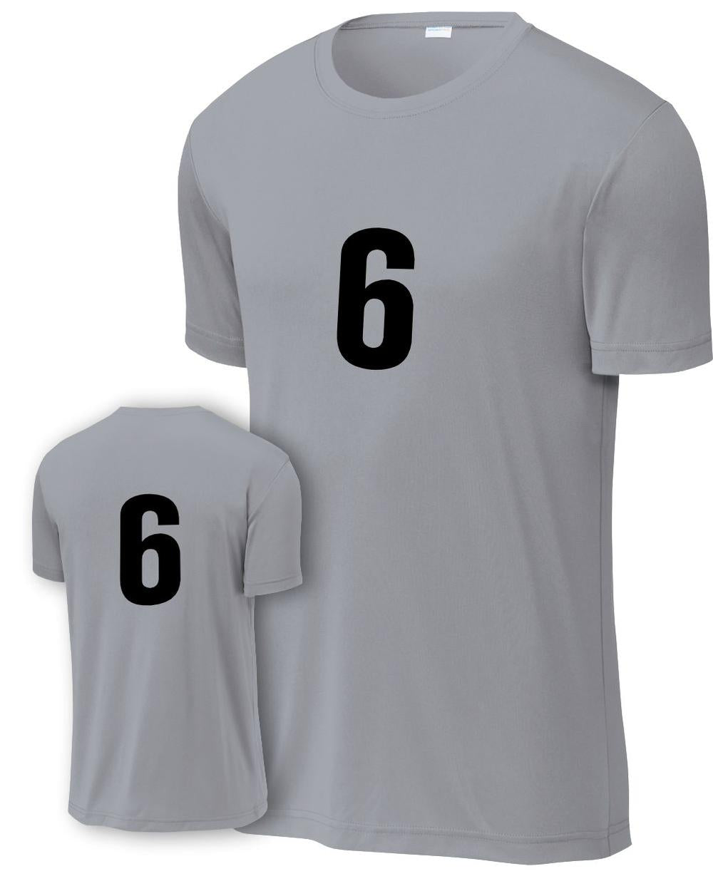 P&C Youth Numbered Performance T-Shirt, color: Silver