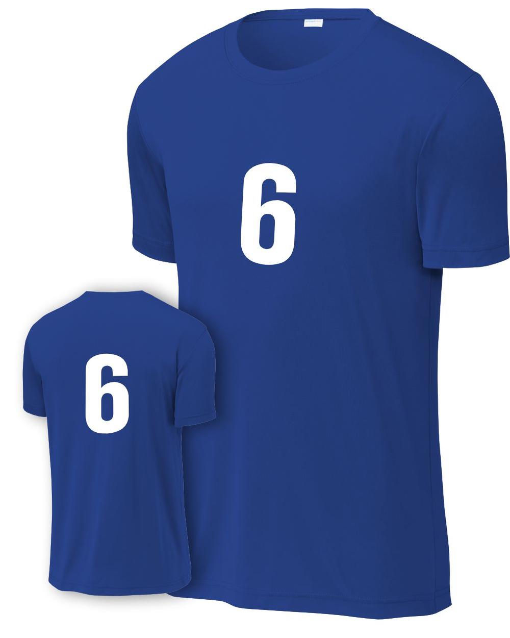 P&C Youth Numbered Performance T-Shirt, color: True Royal