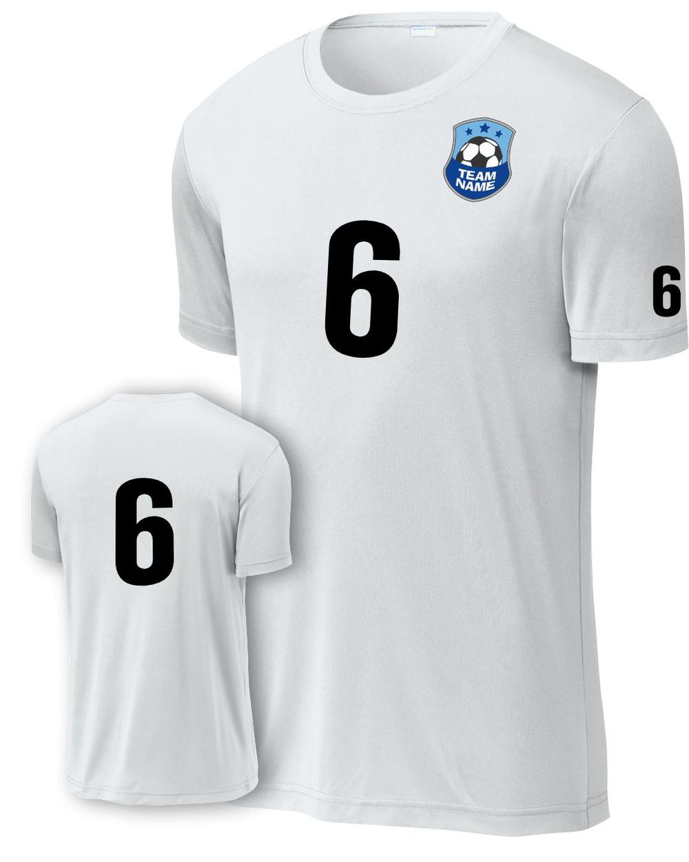 P&C Youth Score Custom Soccer Jersey, color: White