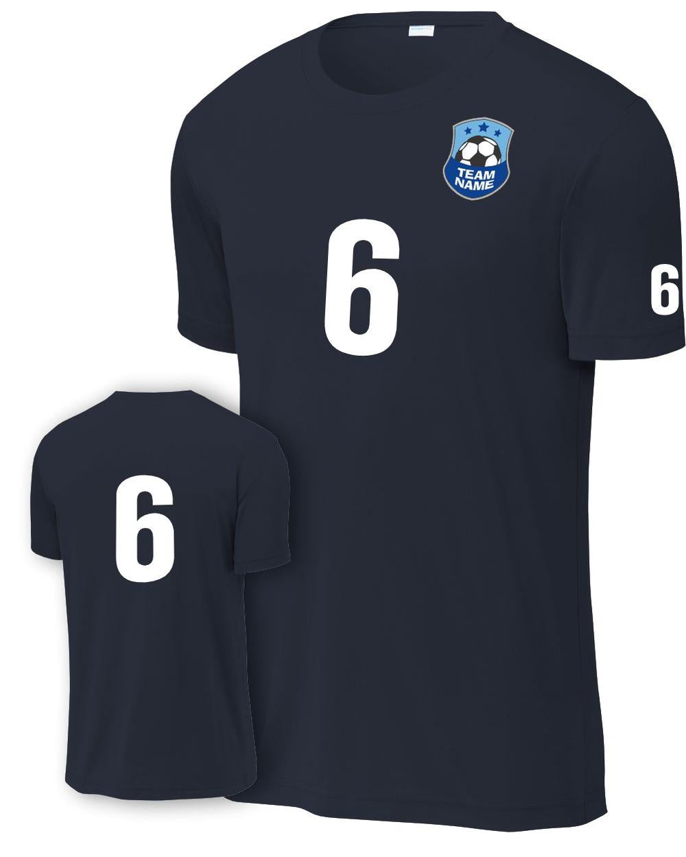 P&C Score Custom Soccer Jersey, color: Deep Navy