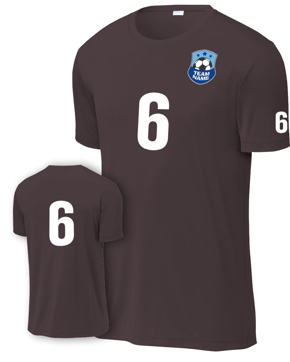 P&C Score Custom Soccer Jersey, color: Athletic Maroon