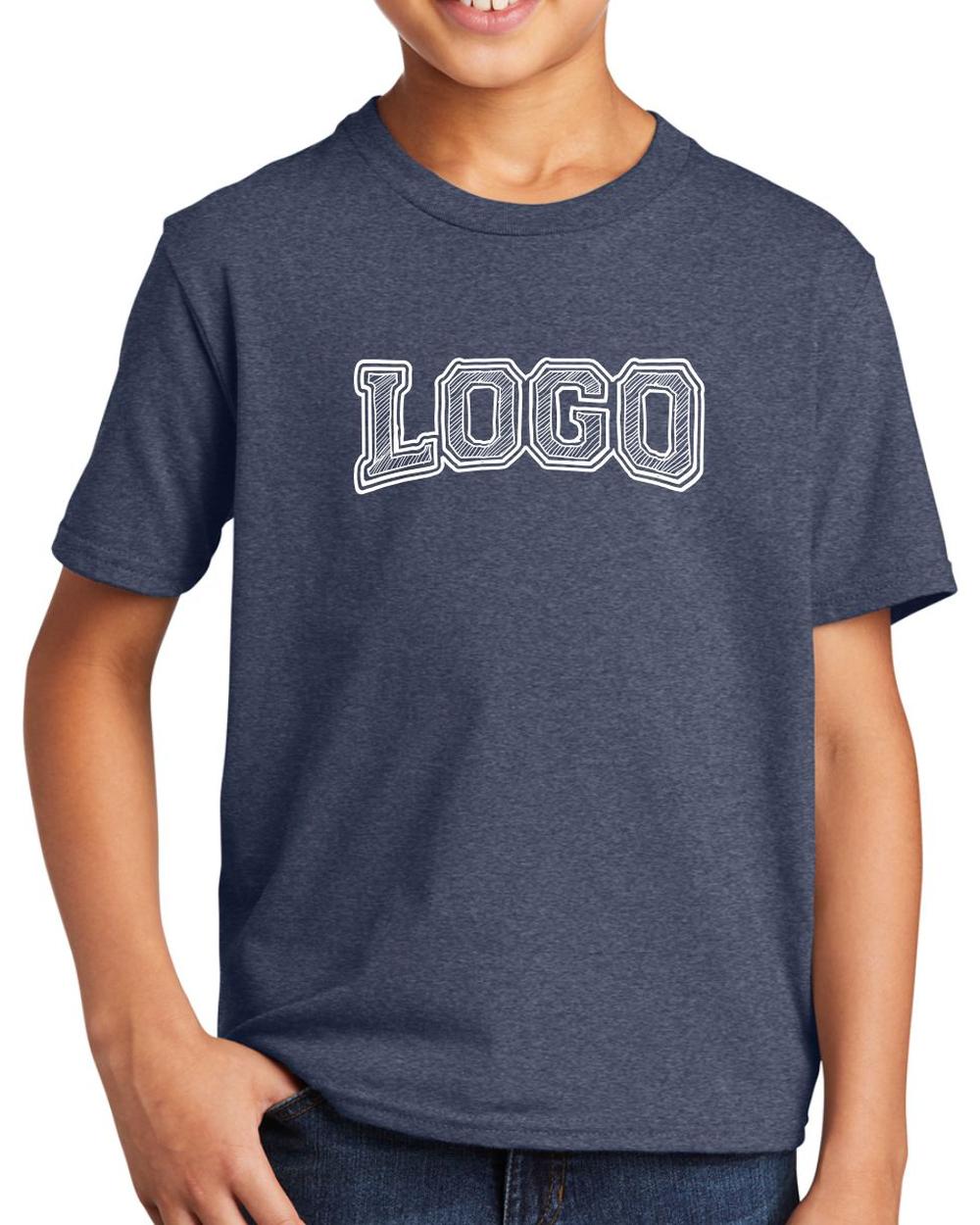 P&C Youth Fan Favorite Custom T-Shirt, color: Heather Navy