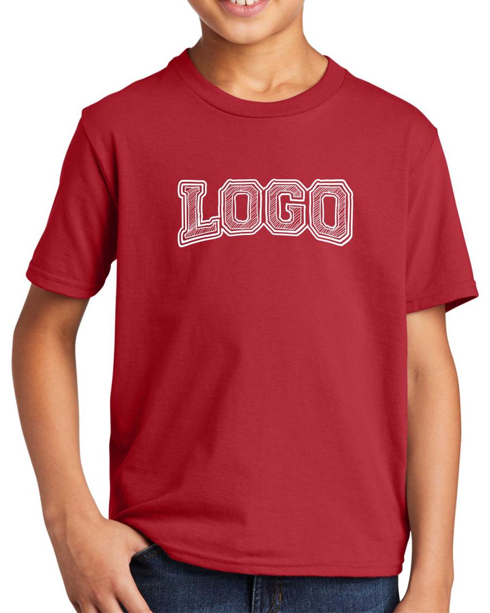 P&C Youth Fan Favorite Custom T-Shirt, color: Team Cardinal