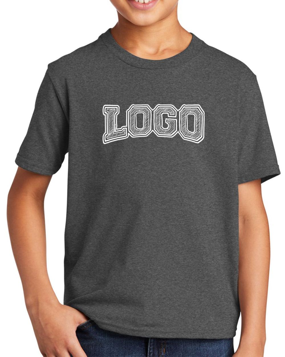 P&C Youth Fan Favorite Custom T-Shirt, color: Dark Heather Grey