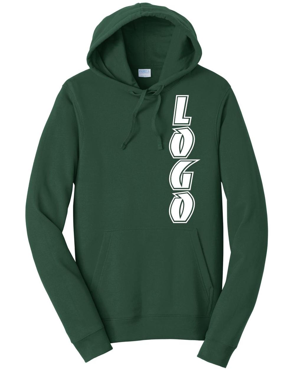 P&C Fan Favorite Fleece Pullover Hooded Custom Sweatshirt, color: Forest Green