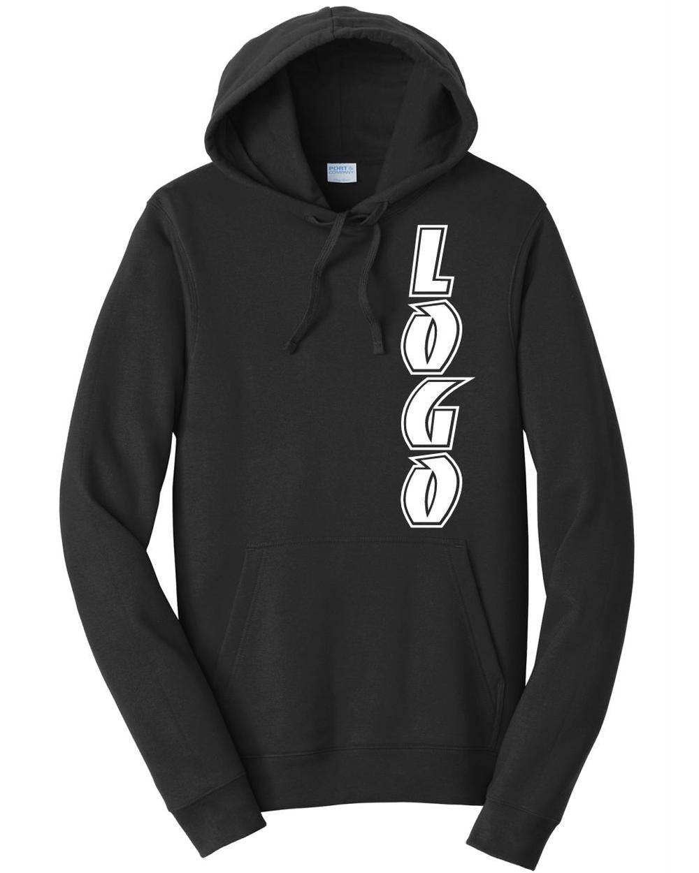 P&C Fan Favorite Fleece Pullover Hooded Custom Sweatshirt, color: Jet Black