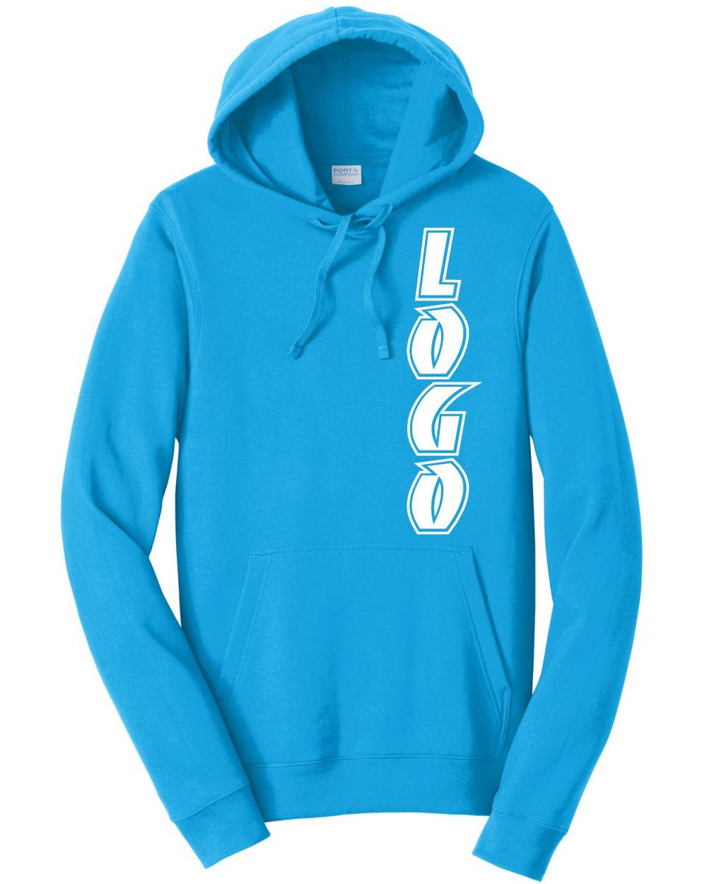 P&C Fan Favorite Fleece Pullover Hooded Custom Sweatshirt, color: Sapphire