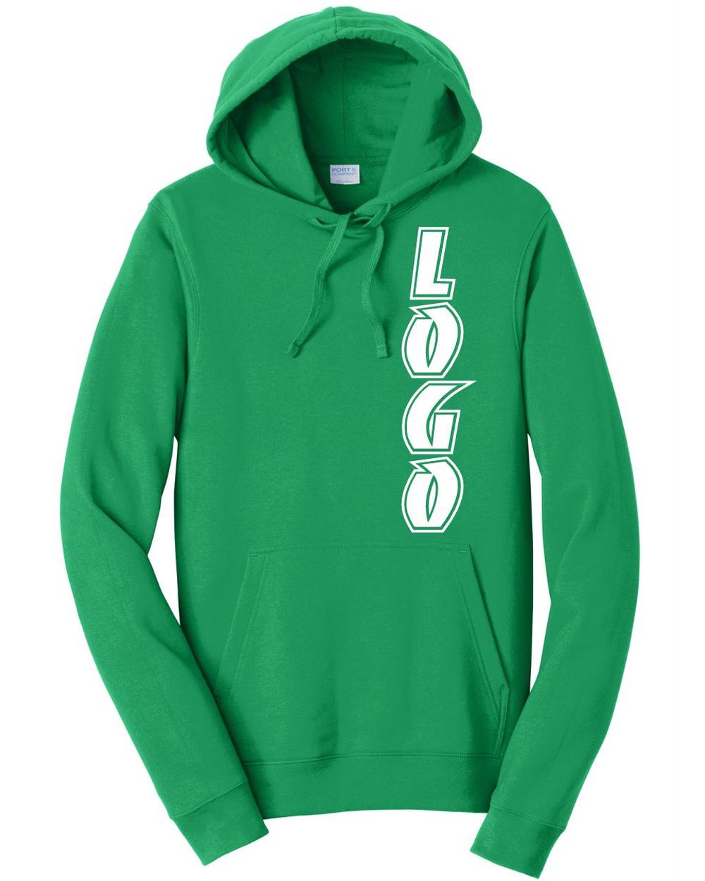 P&C Fan Favorite Fleece Pullover Hooded Custom Sweatshirt, color: Athletic Kelly
