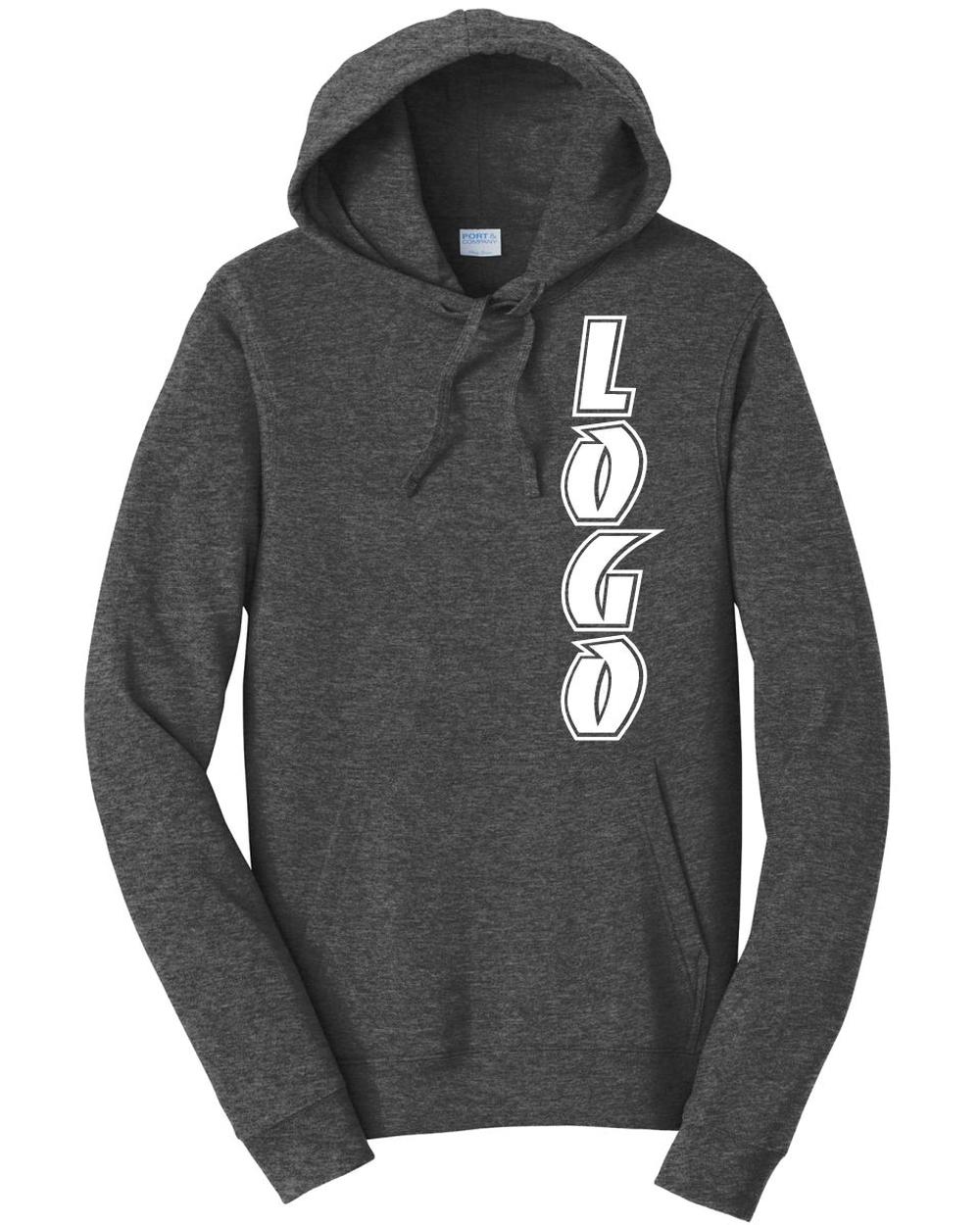 P&C Men's Fan Favorite Fleece Pullover Hooded Custom Sweatshirt, color: Dark Heather Grey