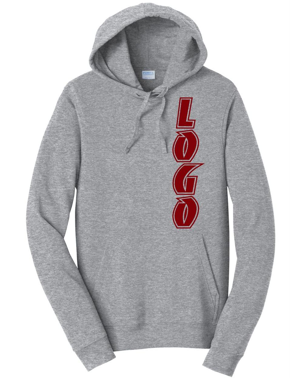 P&C Fan Favorite Fleece Pullover Hooded Custom Sweatshirt, color: Athletic Heather