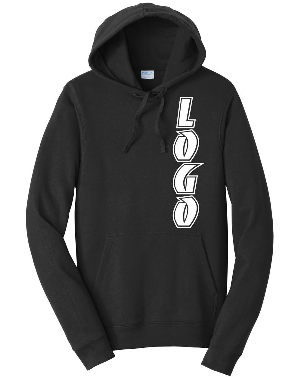 P&C Fan Favorite Fleece Pullover Hooded Custom Sweatshirt, color: Jet Black
