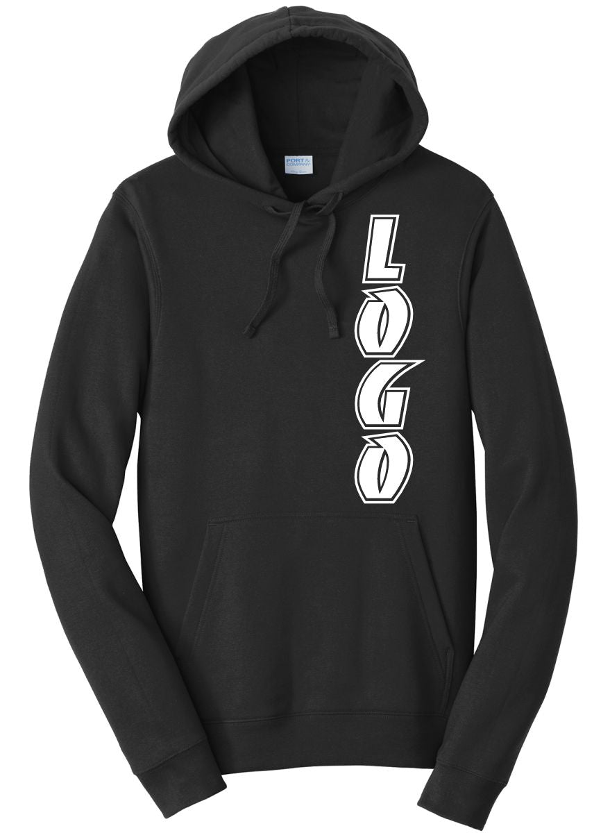 PC850YHWD Youth Fan Favorite Fleece Pullover Hooded Custom Sweatshirt, color: Jet Black