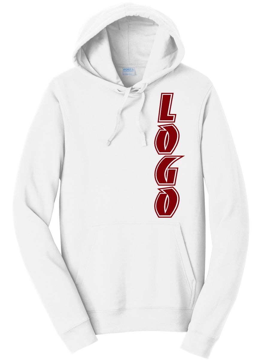 PC850YHWD Youth Fan Favorite Fleece Pullover Hooded Custom Sweatshirt, color: White