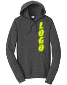 P&C Fan Favorite Fleece Pullover Hooded Custom Sweatshirt, color: Dark Heather Grey