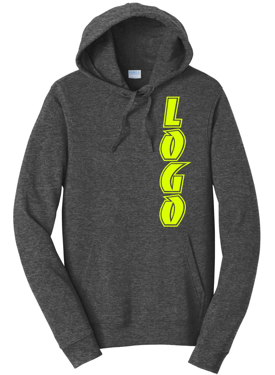 PC850YHWD Youth Fan Favorite Fleece Pullover Hooded Custom Sweatshirt, color: Dark Heather Grey