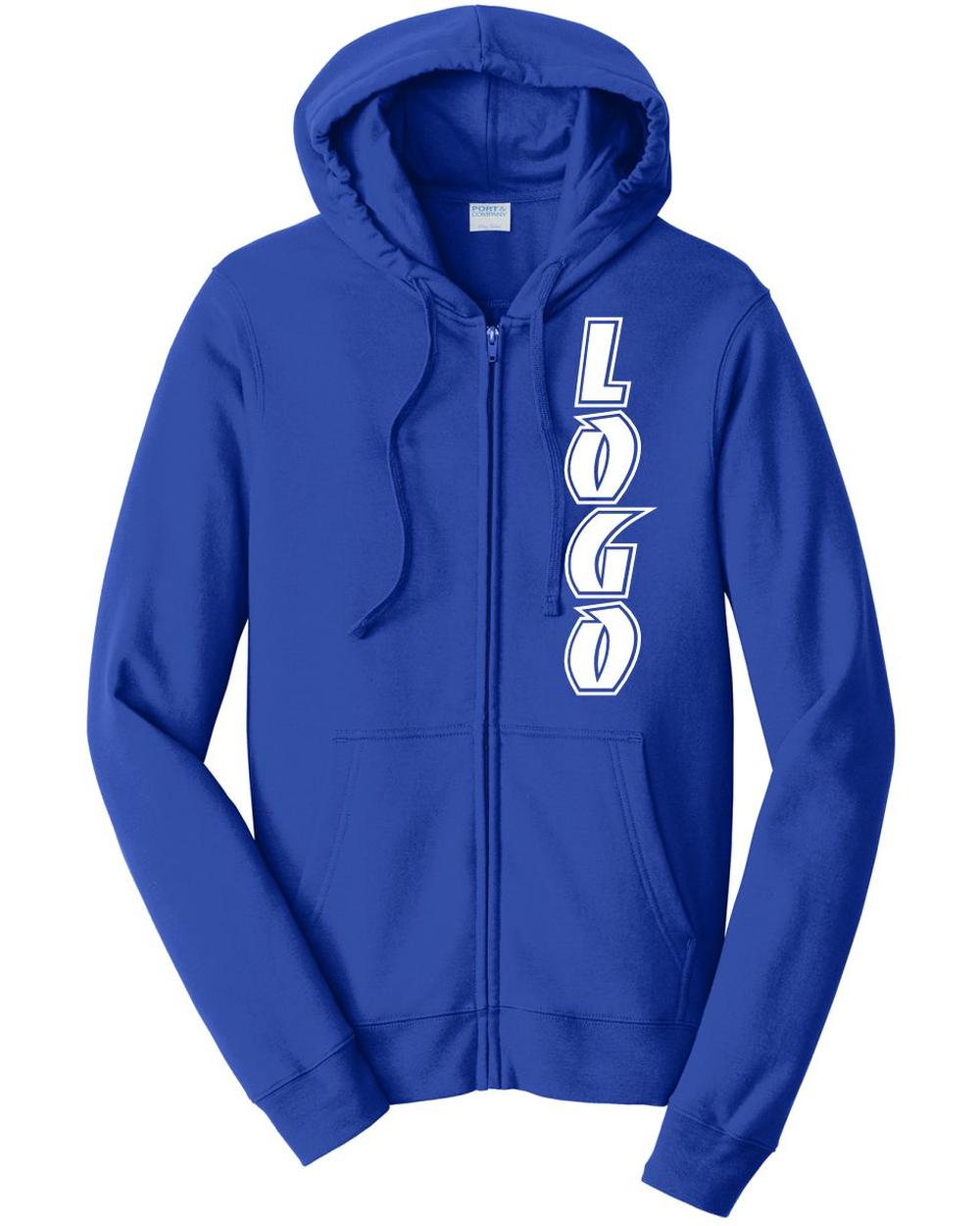 P&C Men's Fan Favorite Fleece Full-Zip Hooded Custom Sweatshirt, color: True Royal