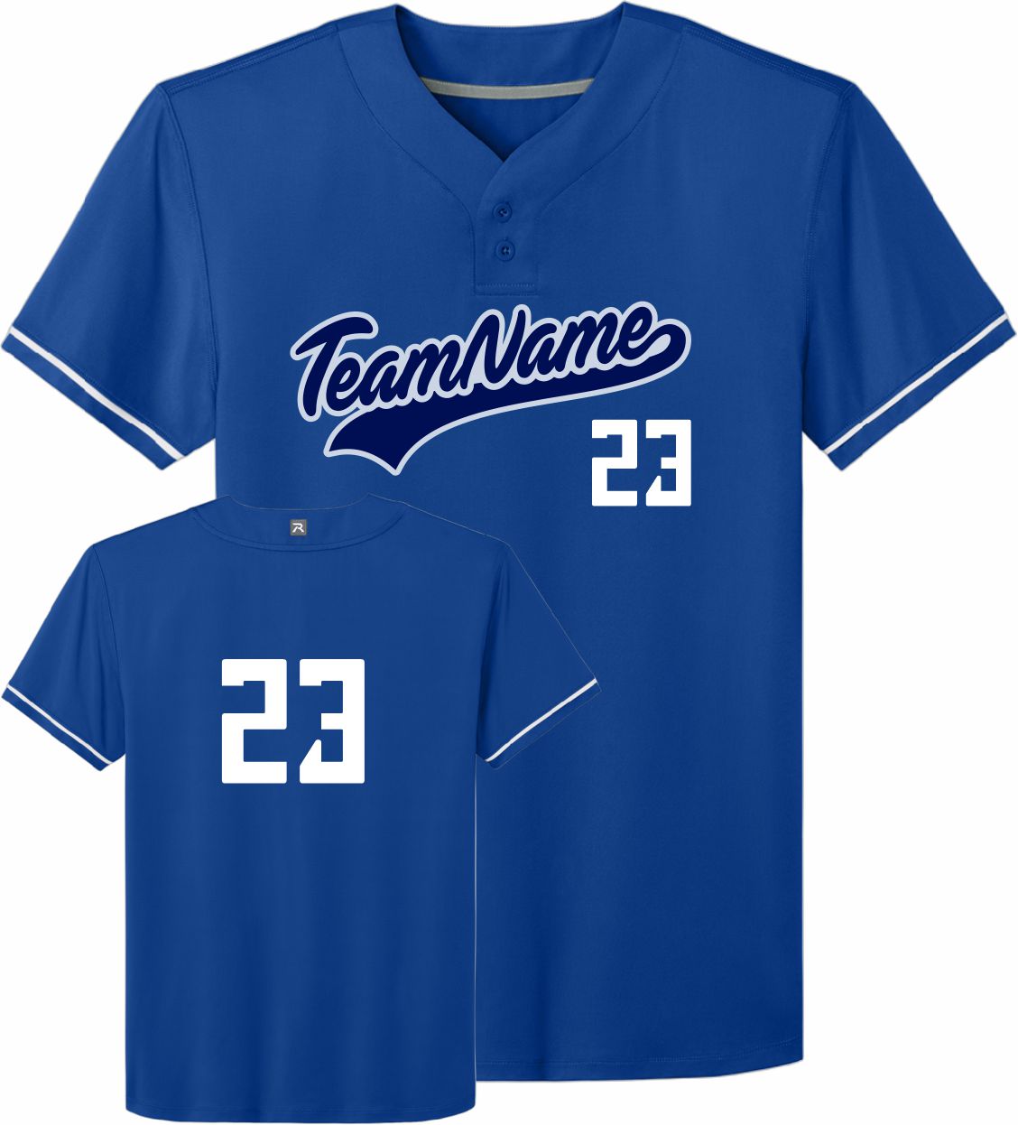 Richardson Select 2-Button Custom Baseball Jersey, color: Royal