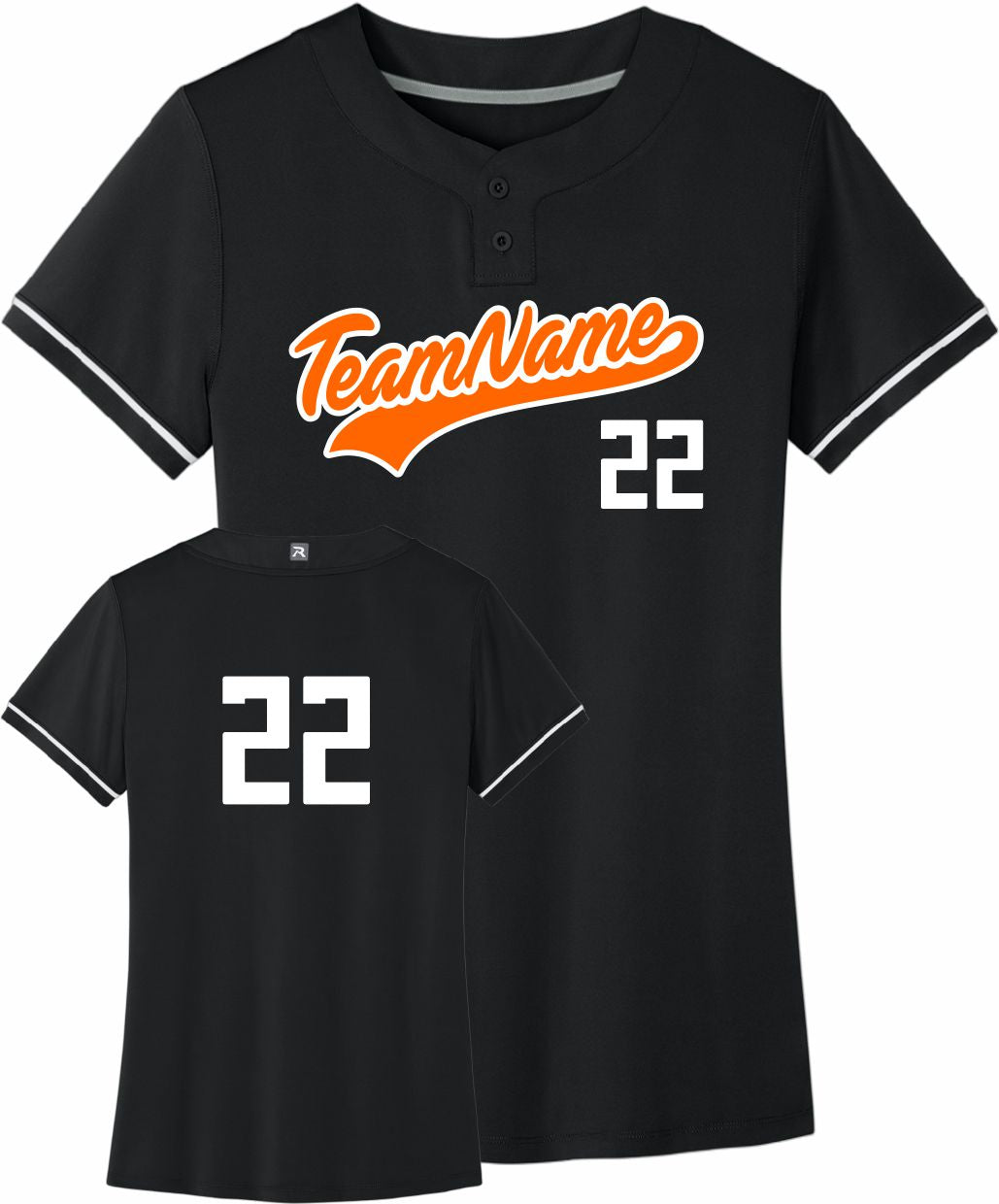 Richardson Select 2-Button Custom Softball Jersey, color: Black