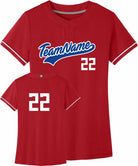 Richardson Select 2-Button Custom Softball Jersey, color: Red