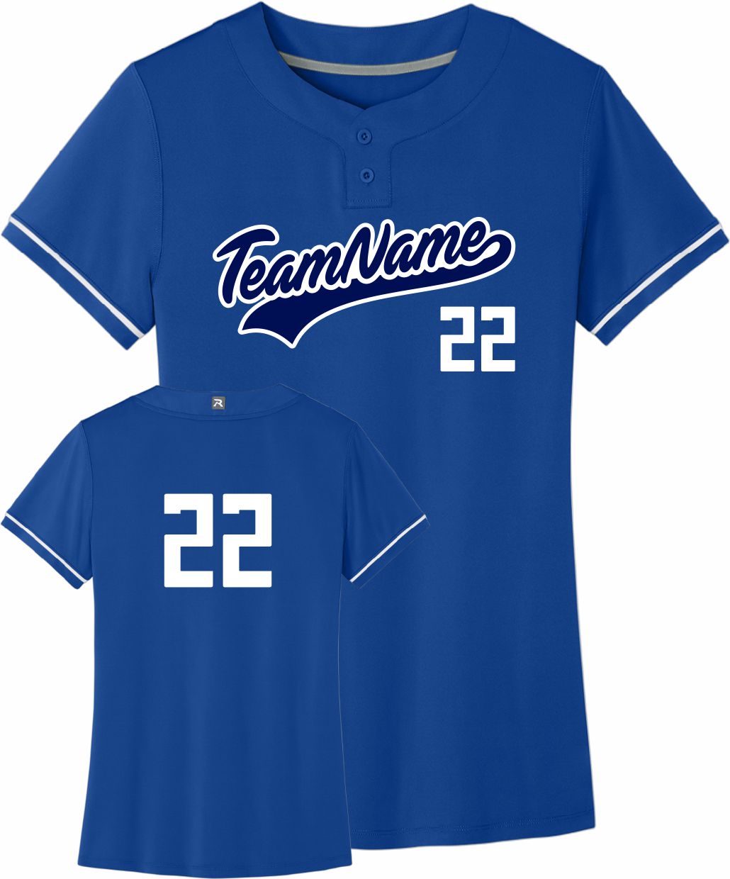 Richardson Select 2-Button Custom Softball Jersey, color: Royal