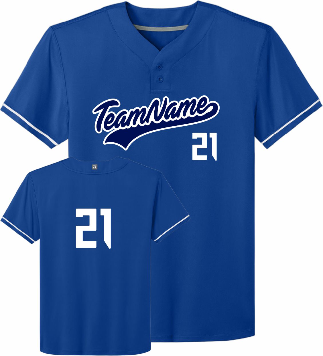 Richardson Select 2-Button Custom Baseball Jersey, color: Royal