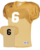 Russell Practice Numbered Football Jersey, color: Gold