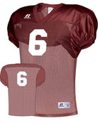 Russell Practice Numbered Football Jersey, color: Cardinal