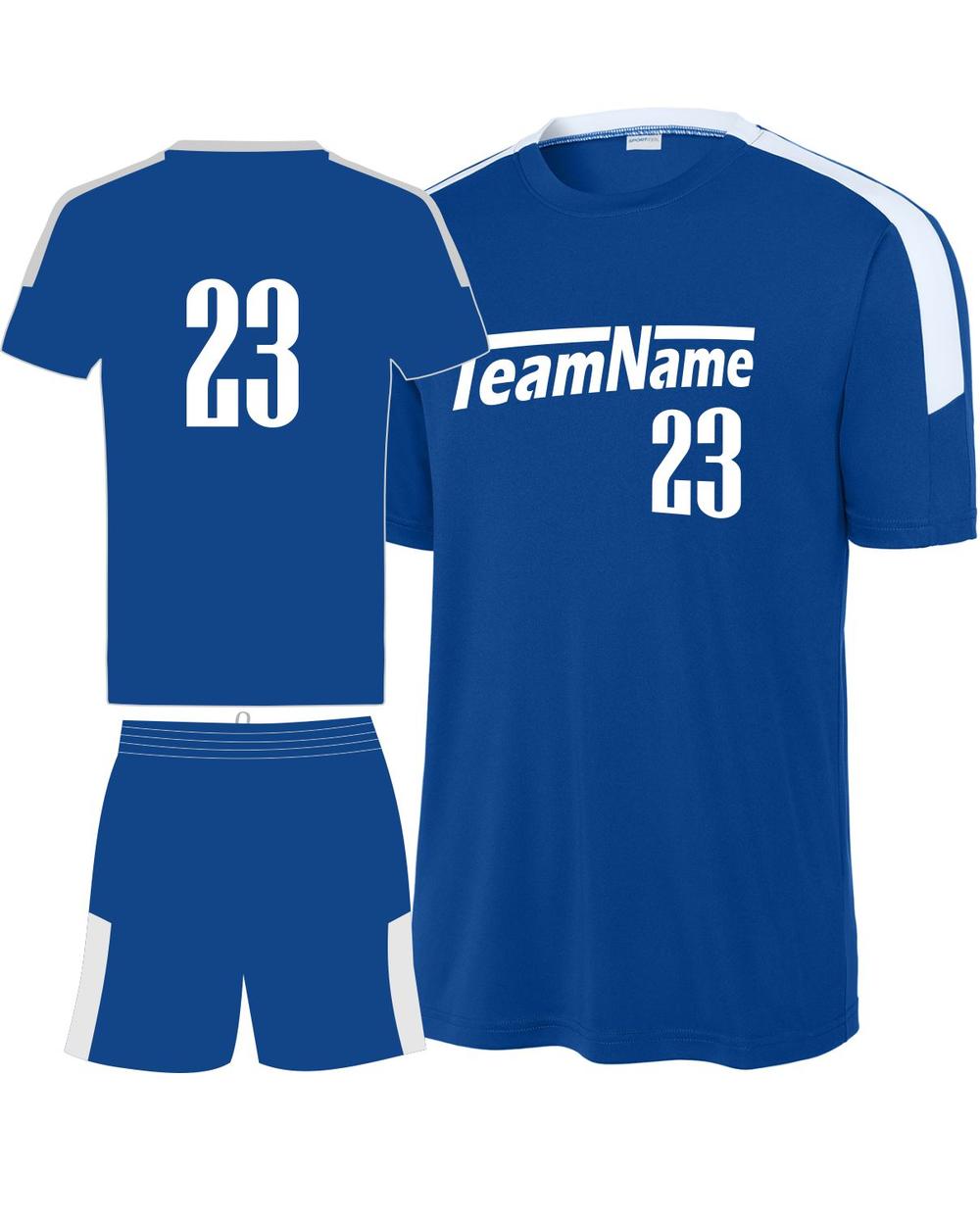 Sport-TEK Men's Competitor United Custom Cross-Training Uniform, color: True Royal/White