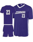 Sport-TEK Competitor United V-Neck Custom Cross-Training Uniform, color: Purple/White