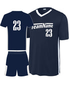 Sport-TEK Competitor United V-Neck Custom Cross-Training Uniform, color: True Navy/White