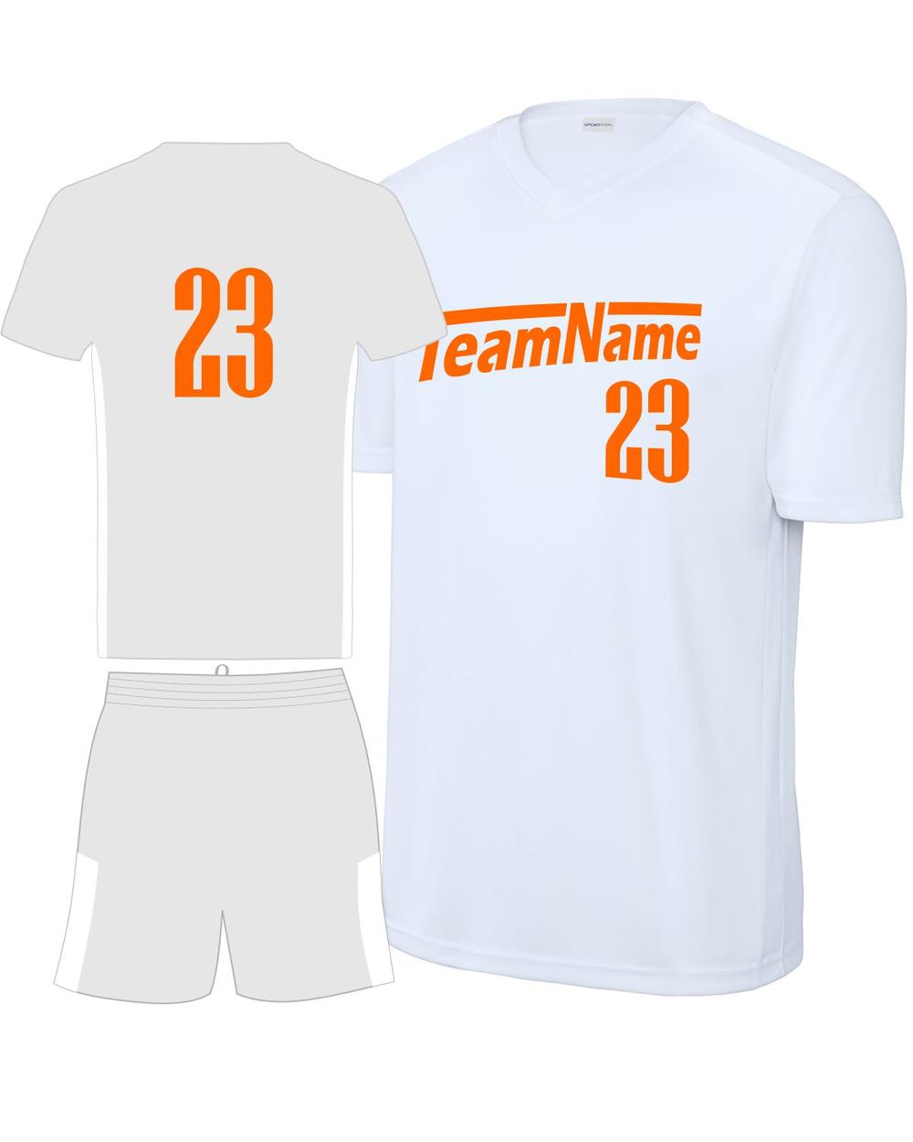 Sport-TEK Men's Competitor United V-Neck Custom Cross-Training Uniform, color: White/White