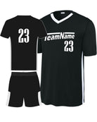 Sport-TEK Competitor United V-Neck Custom Cross-Training Uniform, color: Black/White