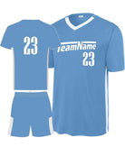 Sport-TEK Competitor United V-Neck Custom Cross-Training Uniform, color: Carolina Blue/White