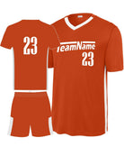 Sport-TEK Competitor United V-Neck Custom Cross-Training Uniform, color: Deep Orange/White