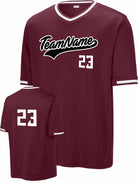 Sport-TEK Tough Mesh V-Neck Custom Baseball Jersey, color: Maroon