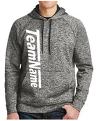 Sport-TEK Electric Heather Fleece Hooded Custom Sweatshirt, color: Black Electric