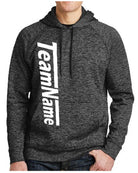 Sport-TEK Electric Heather Fleece Hooded Custom Sweatshirt, color: Grey-Black Electric