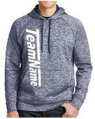 Sport-TEK Electric Heather Fleece Hooded Custom Sweatshirt, color: True Navy Electric