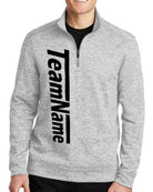 Sport-TEK Electric Heather Fleece 1/4-Zip Custom Sweatshirt, color: Silver Electric