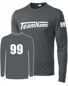 Sport-TEK Base Custom L/S Performance Jersey, color: Iron Grey