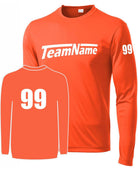 Sport-TEK Base Custom L/S Performance Jersey, color: Neon Orange