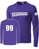 Sport-TEK Base Custom L/S Performance Jersey, color: Purple